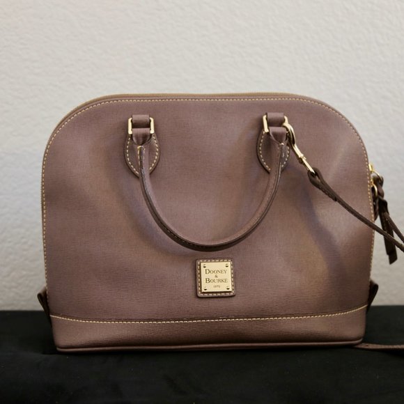 Dooney & Bourke zip zip saffiano leather satchel - Picture 2 of 9